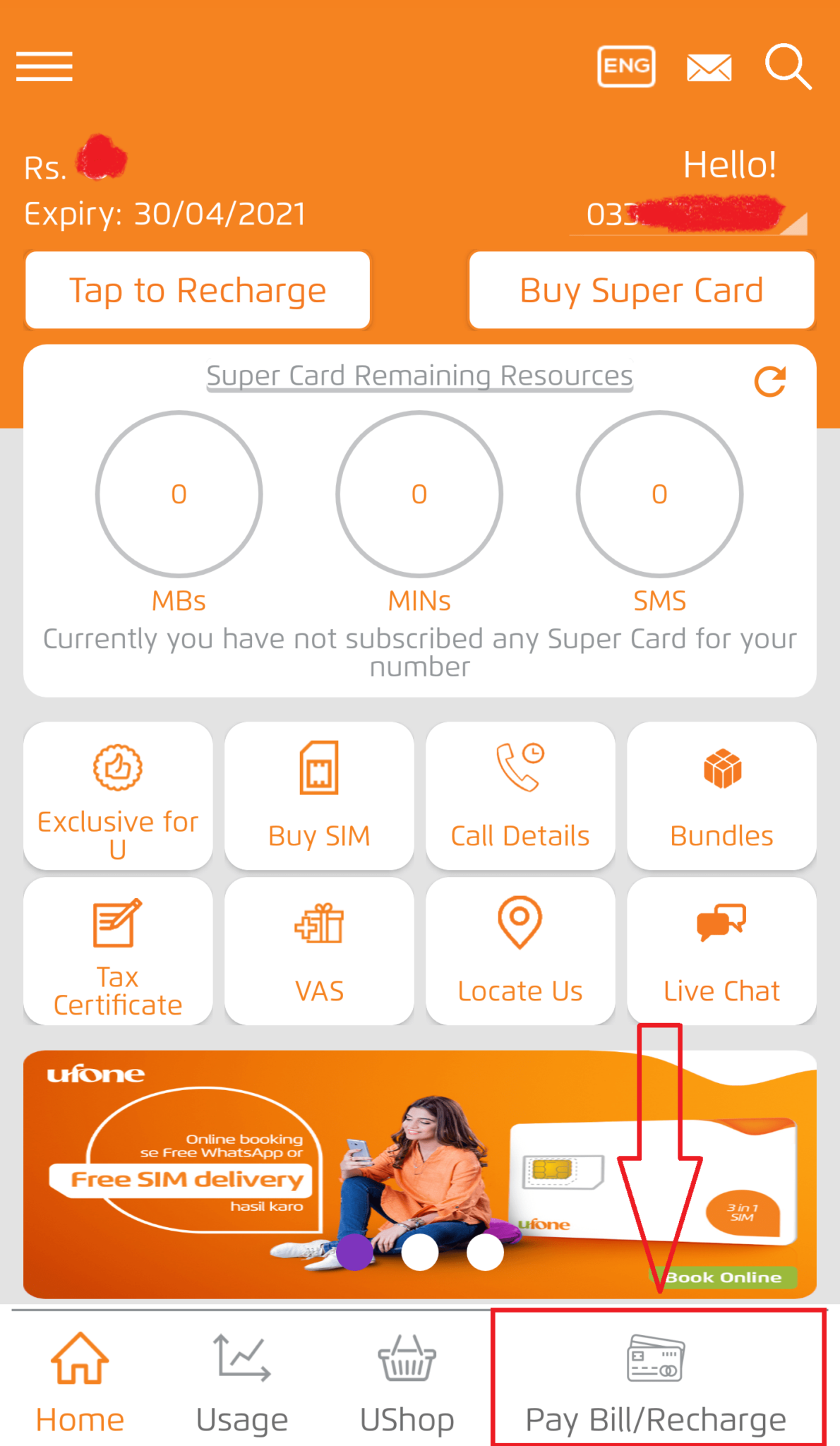 How To Load Ufone Card In 2021